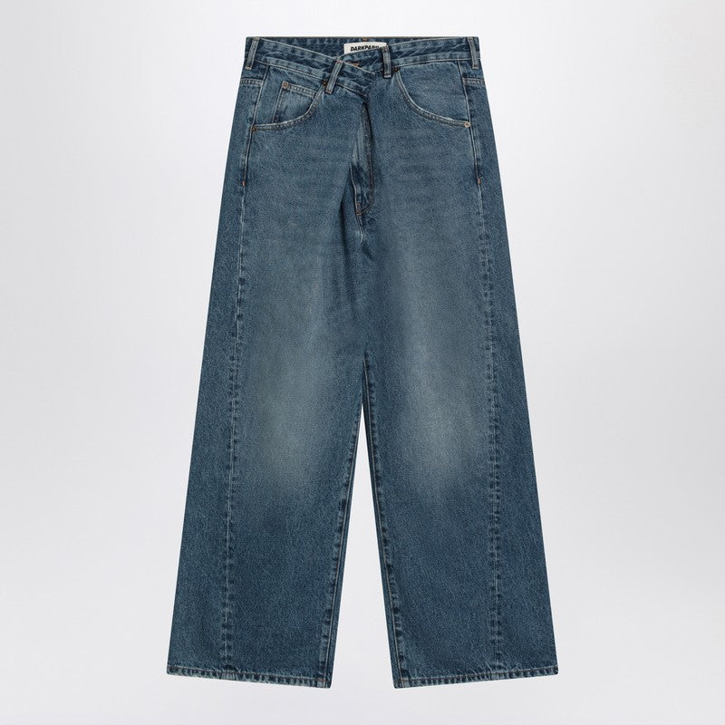 Darkpark Ined Blue Asymmetrical Wide‑Leg Jeans