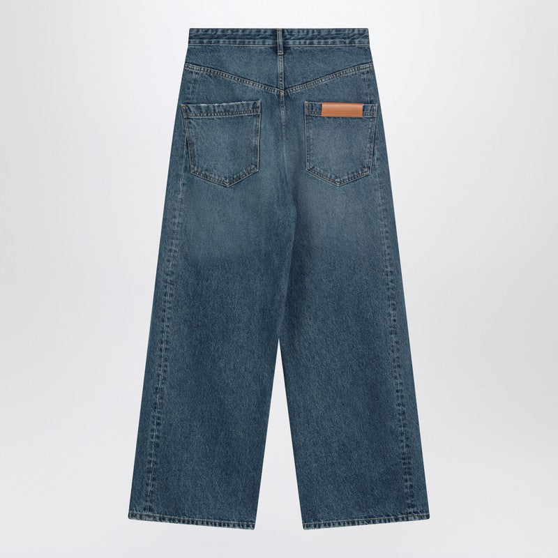 Darkpark Ined Blue Asymmetrical Wide‑Leg Jeans