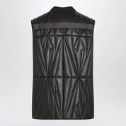 Moncler + Rick Owens Brown faux leather zip-up vest