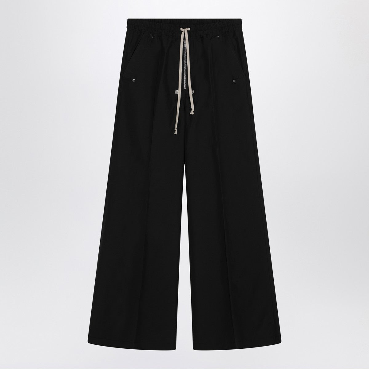 Moncler + Rick Owens Wide Bela trousers in black cotton poplin