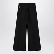 Moncler + Rick Owens Wide Bela trousers in black cotton poplin