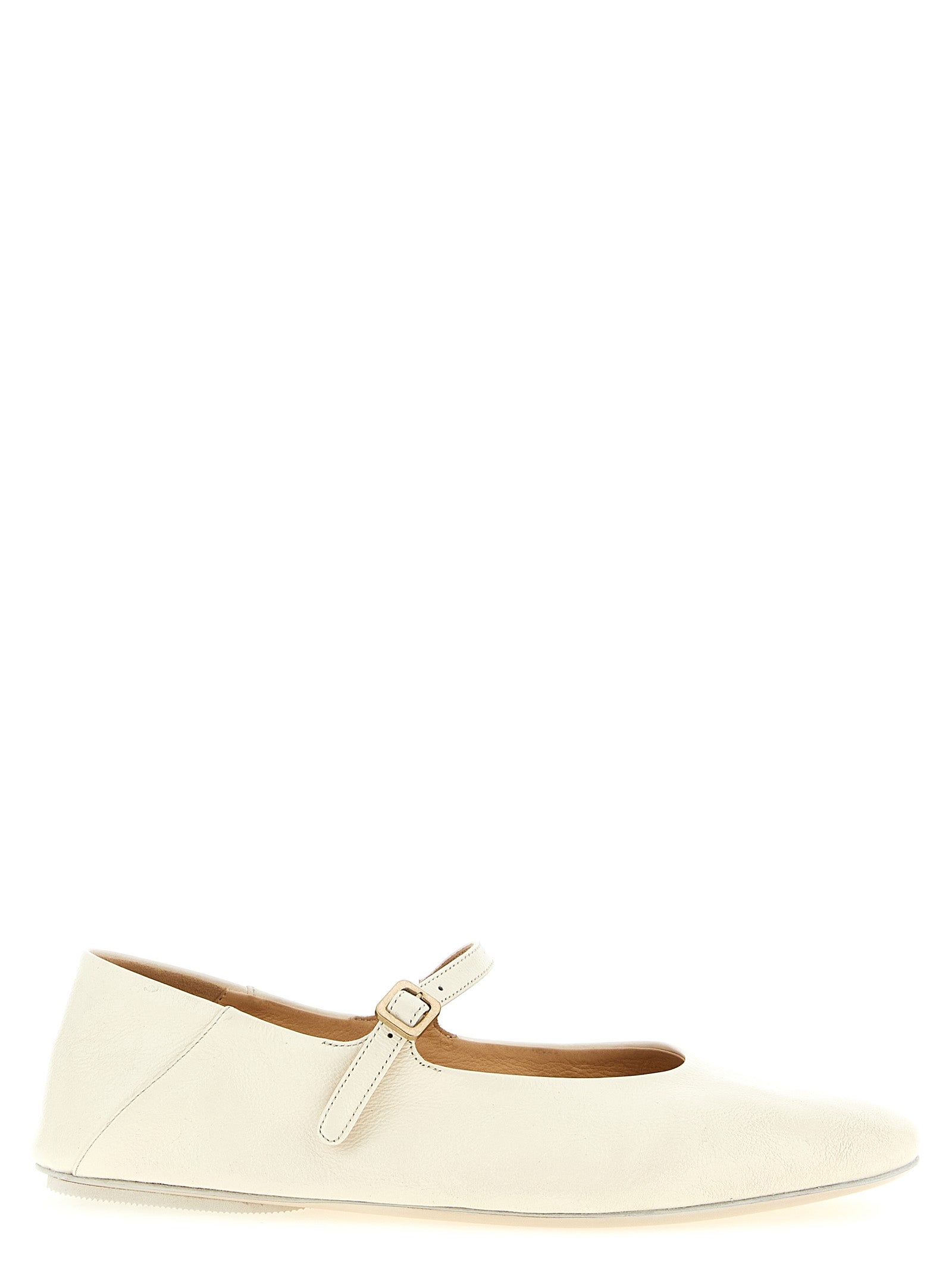 Marsèll Strascico Ballet Flats — Beige Leather