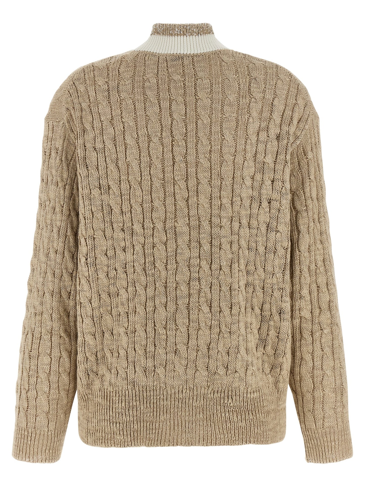 Brunello Cucinelli Braided Cardigan - Knitwear, Beige