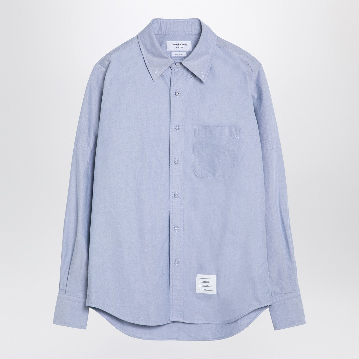 Thom Browne Light blue cotton button-down shirt