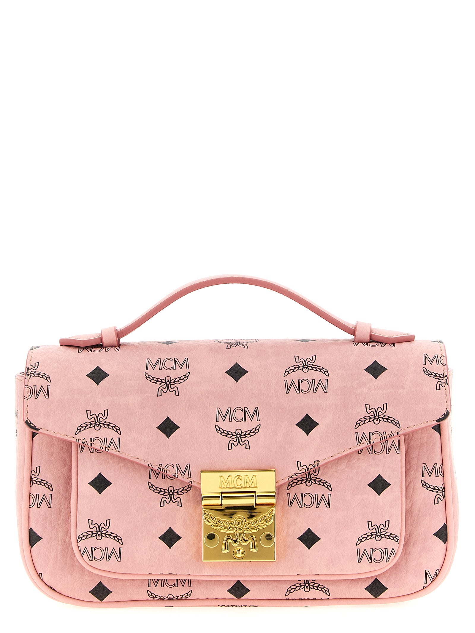 Mcm Medium ‘Tracy’ Crossbody Bag — Pink Leather Detail