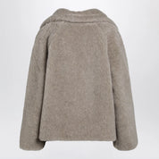 Max Mara Sand-coloured Teddy coat in alpaca and cashmere