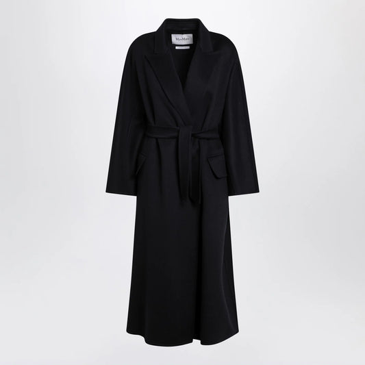 Max Mara Navy cashmere wrap coat