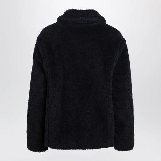 Max Mara Navy faux-fur coat