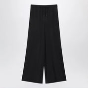 Max Mara Wide-leg blue silk trousers