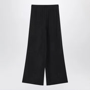 Max Mara Wide-leg blue silk trousers