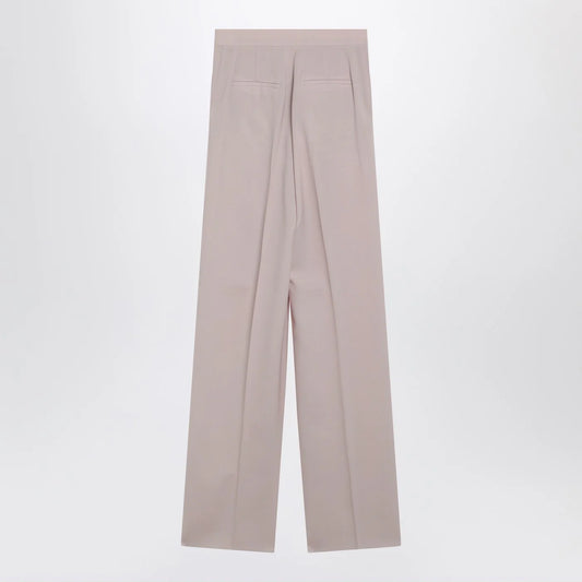 Max Mara Rose-beige wide-leg trousers