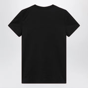 Max Mara Black cotton jersey T-shirt with front print