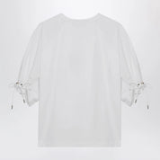 Max Mara Optical white cotton-blend jersey top