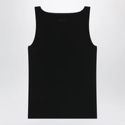 Max Mara Sleeveless viscose crêpe knit top in black