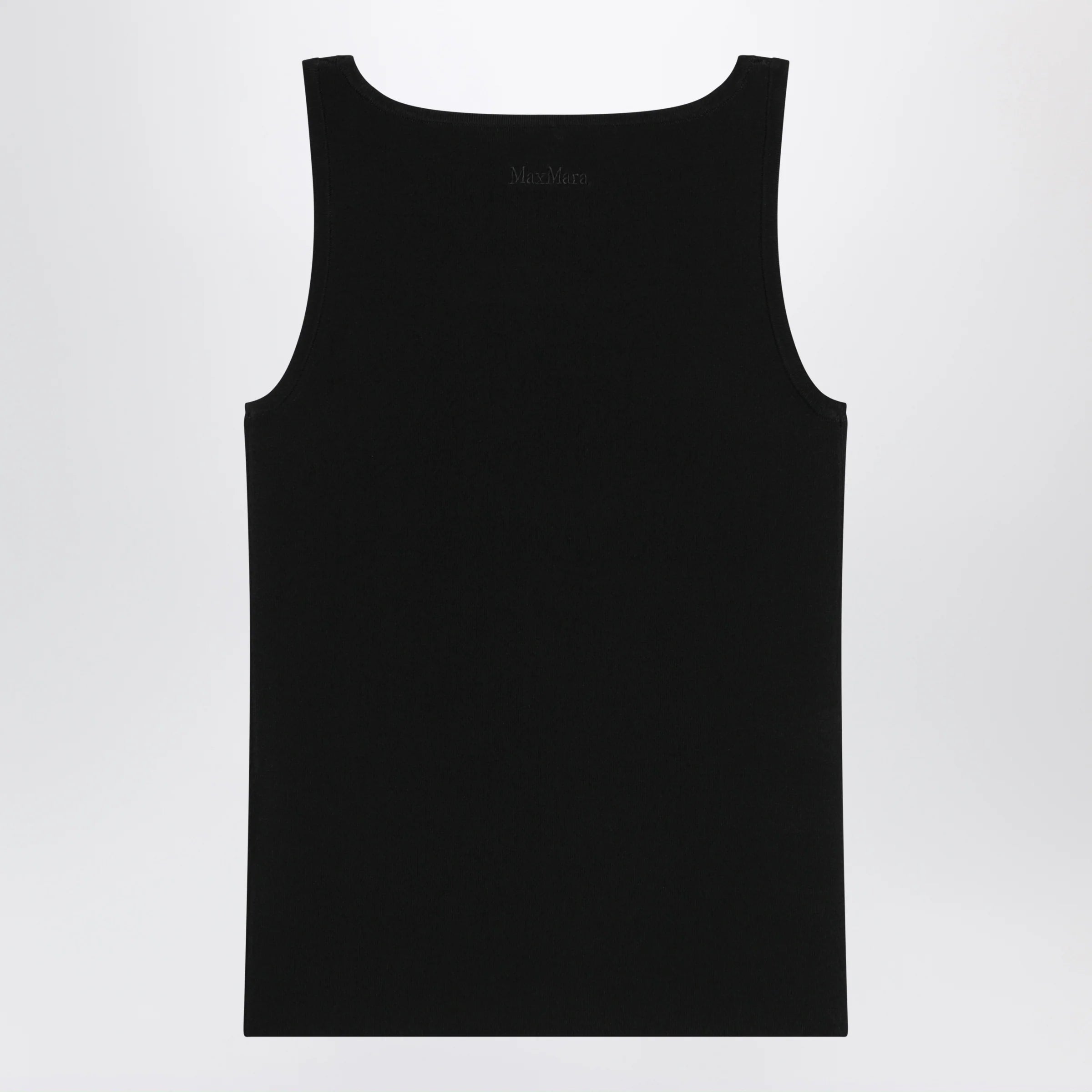 Max Mara Sleeveless viscose crêpe knit top in black