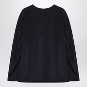 Max Mara Midnight blue silk-blend blouse