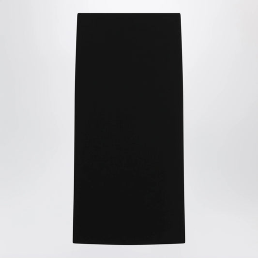 Max Mara Midi skirt in compact crêpe jersey in black