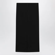 Max Mara Midi skirt in compact crêpe jersey in black