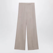 Max Mara Long silk trousers in pink