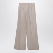 Max Mara Long silk trousers in pink