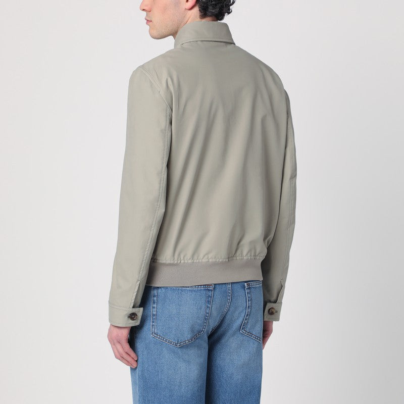 Blouson aviateur vert kaki Brunello Cucinelli en coton mélangé