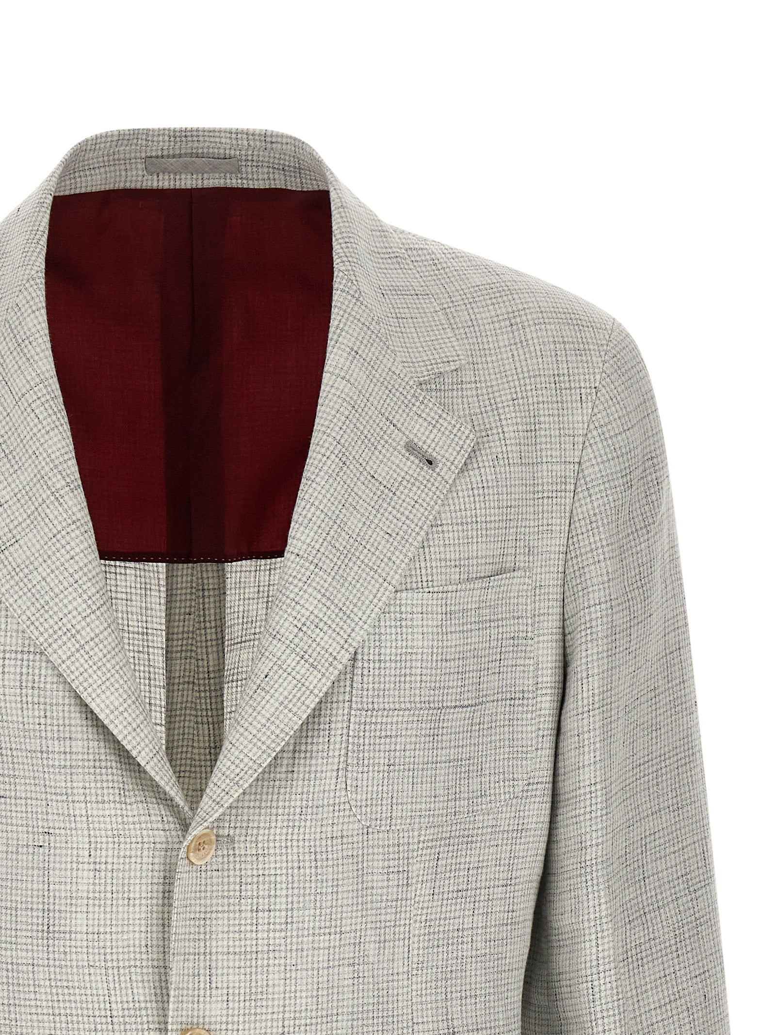 Brunello Cucinelli Linen Blazer for Men — White Jacket