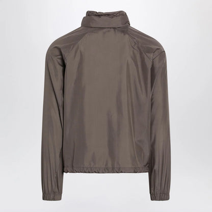 Brunello Cucinelli Taupe silk-blend jacket