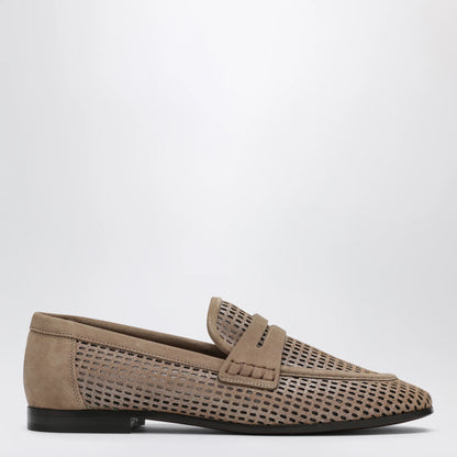 Brunello Cucinelli Brown loafers in Sparkling Net leather