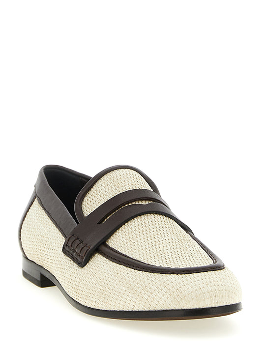 Brunello Cucinelli Raffia Loafers — Women's Moccasins