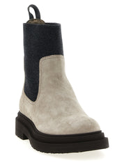 Brunello Cucinelli Precious Loop Detail Ankle Boots
