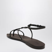 Brunello Cucinelli Black Sandals with Precious Strap