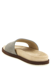 Brunello Cucinelli Suede Slides — Men's Sandals