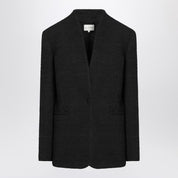 LouLou De Saison Black bouclé single-breasted jacket