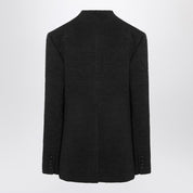 LouLou De Saison Black bouclé single-breasted jacket