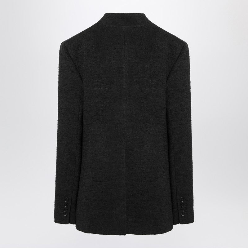 LouLou De Saison Black bouclé single-breasted jacket