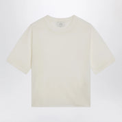 LouLou De Saison Ivory Nala Fluid Cashmere Top