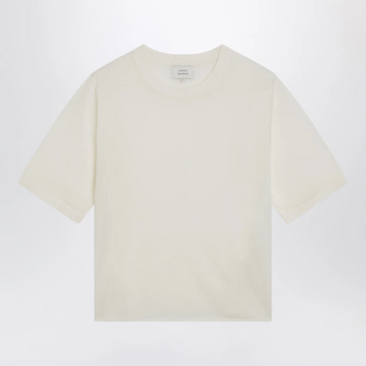 LouLou De Saison Ivory Nala Fluid Cashmere Top