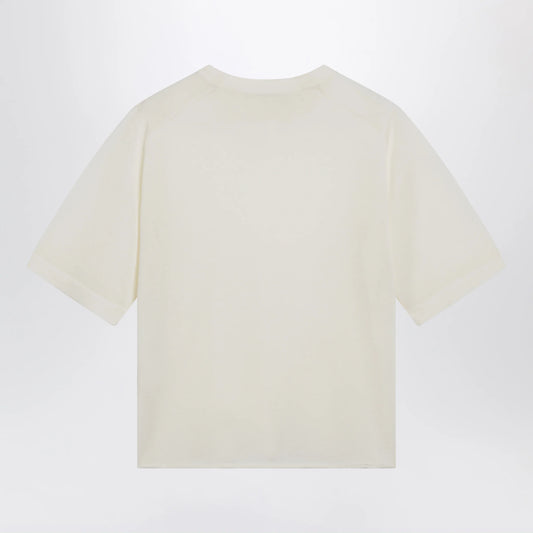 LouLou De Saison Ivory Nala Fluid Cashmere Top