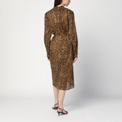 6397 Leopard-print shirt dress in cotton voile