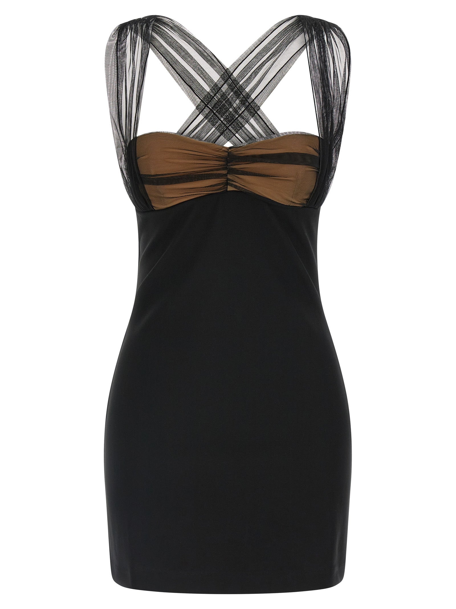 Nensi Dojaka Draped Padded Cup Mini Dress
