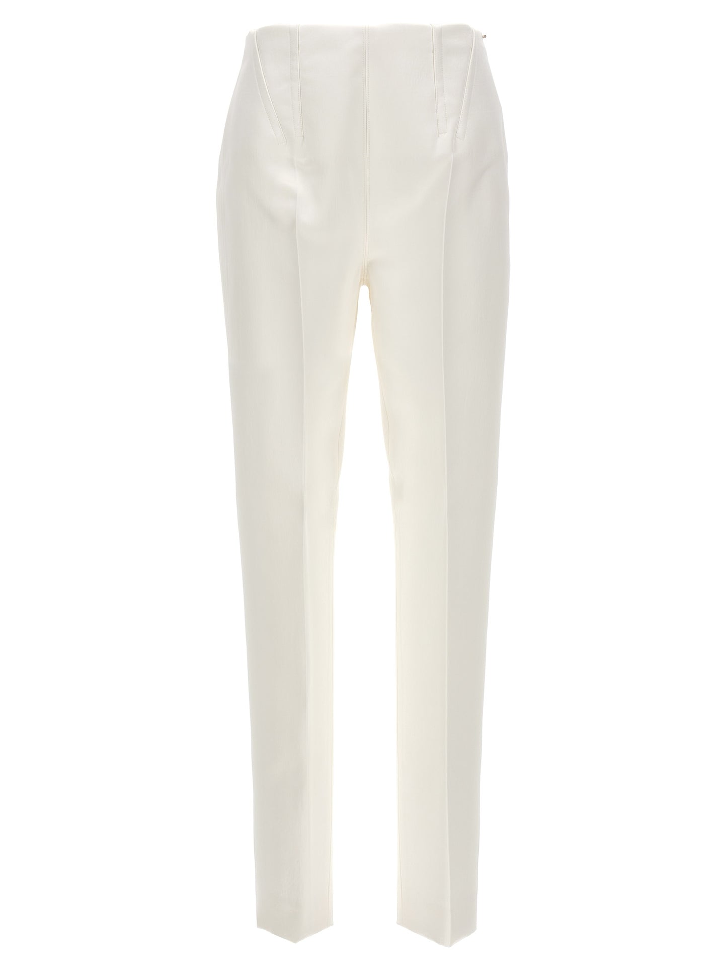 Sportmax Netto Trousers — White Low-Waist Pants