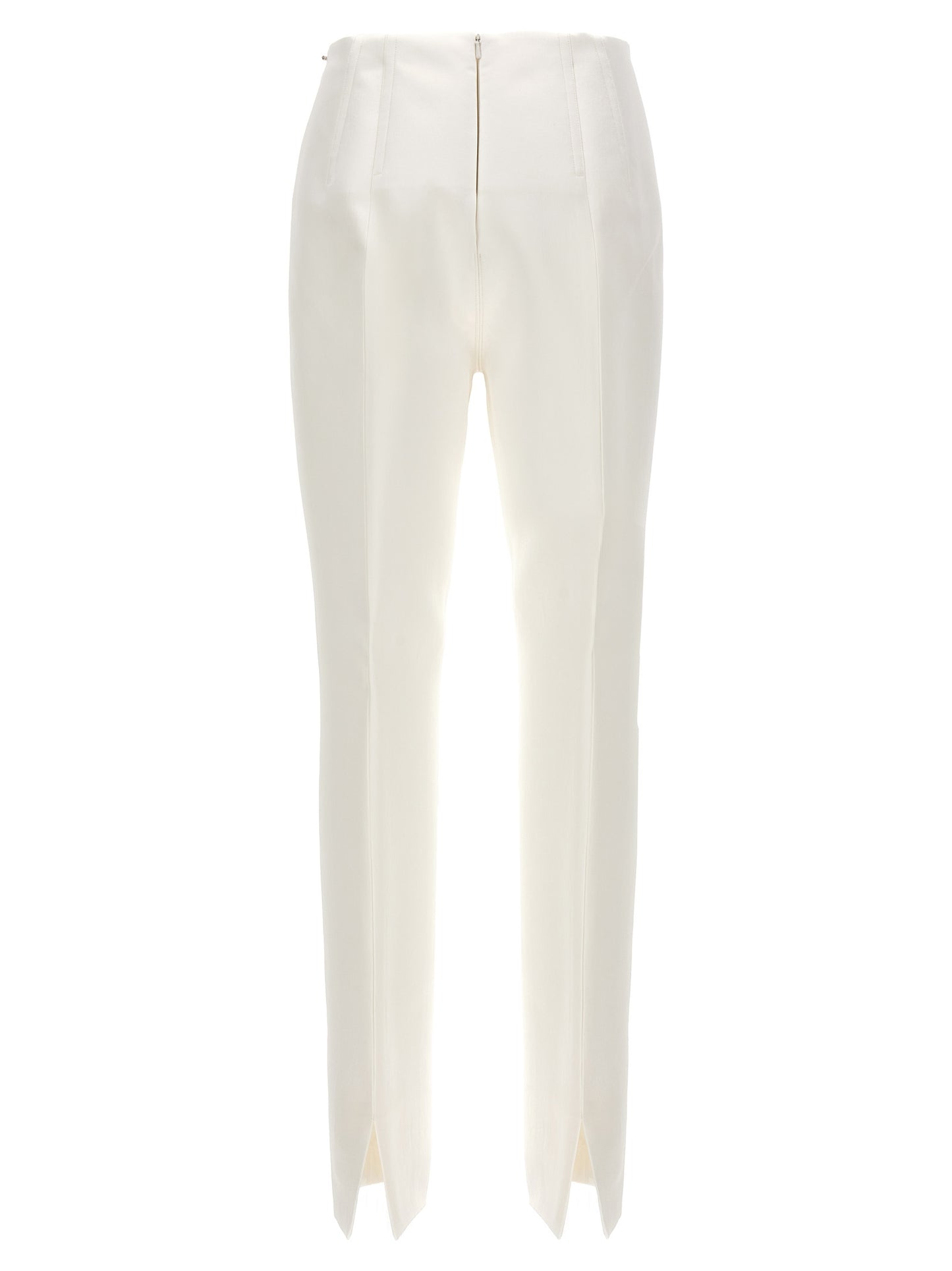 Sportmax Netto Trousers — White Low-Waist Pants