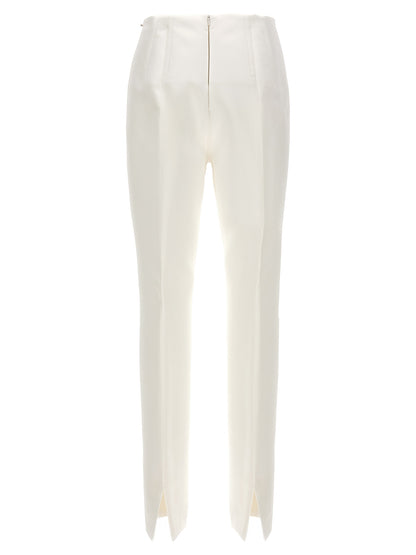 Sportmax Netto Trousers — White Low-Waist Pants