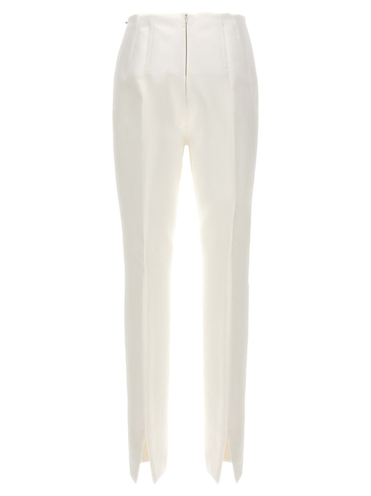 Sportmax Netto Trousers — White Low-Waist Pants