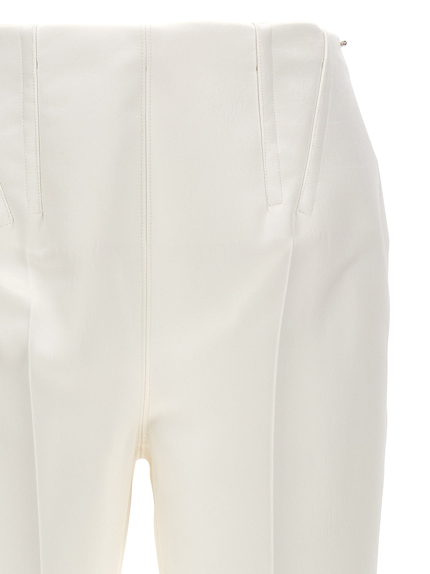 Sportmax Netto Trousers — White Low-Waist Pants