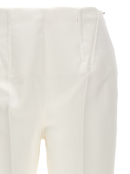 Sportmax Netto Trousers — White Low-Waist Pants