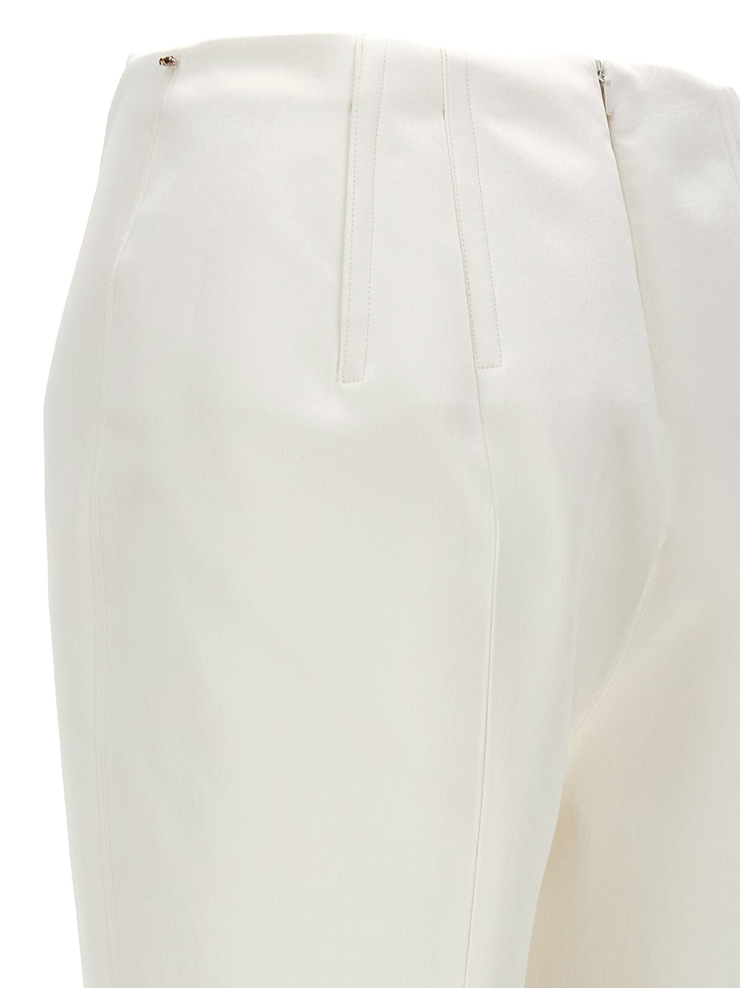 Sportmax Netto Trousers — White Low-Waist Pants