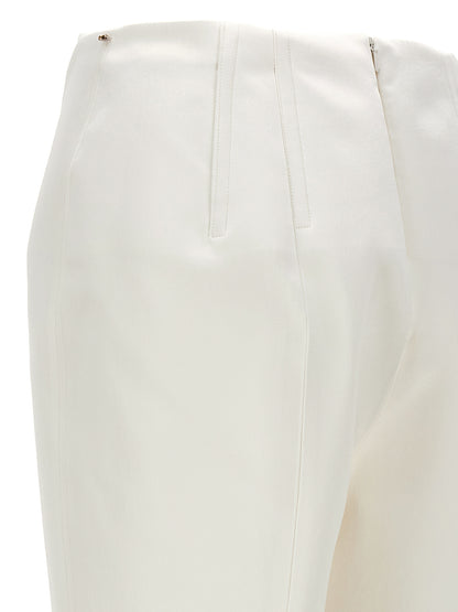 Sportmax Netto Trousers — White Low-Waist Pants