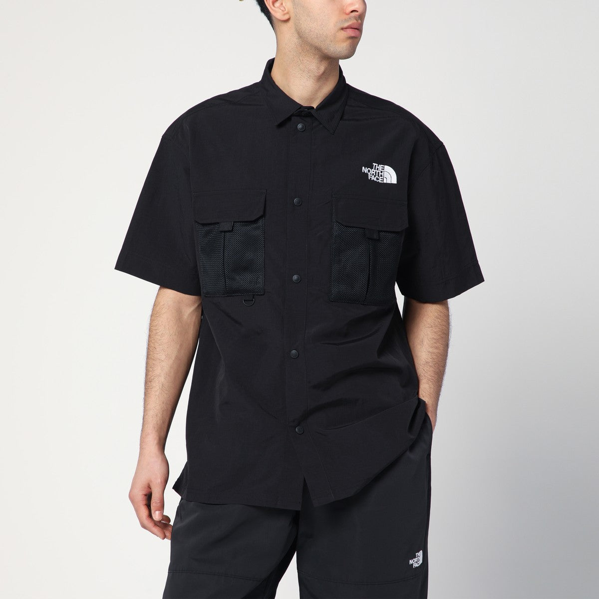 The North Face Black nylon shirt — Short‑sleeve men's shirt