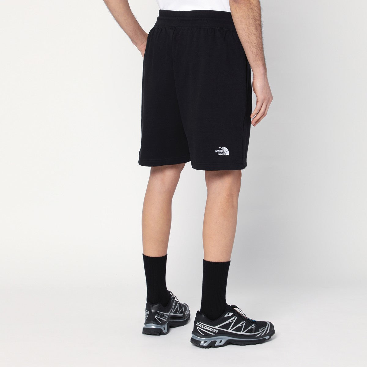 The North Face black cotton-blend shorts with logo
